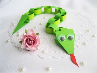 Игрушка «Змейка» из бумаги / Поделки для детей