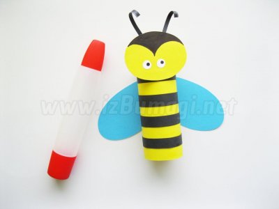 ​Пчёлка из цветной бумаги