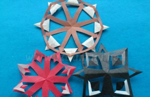 Как сделать прикольные снежинки из цветной бумаги