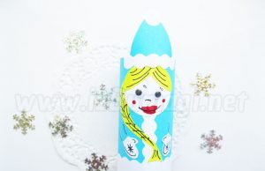 Renkli kağıttan yapılmış Snow Maiden