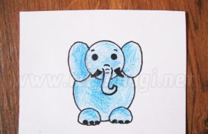 Рисуване на слон с молив