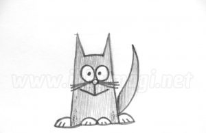 Как нарисовать мультяшного котенка ребенку?