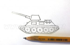 Kalemle bir tank çizmek