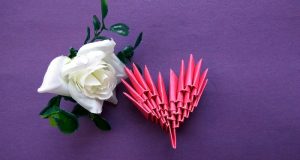 Modular origami heart