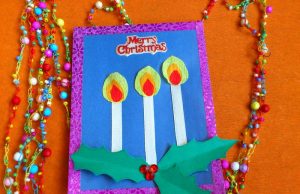 Appliqué de Noël à partir de papier et d'autres matériaux