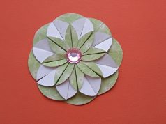 Beautiful flower made of paper modules