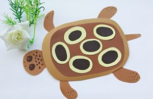 Tartaruga de papel - artesanato infantil