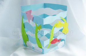 Akvárium z barevného papíru