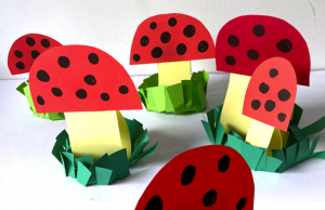 Jak zrobić trójwymiarowego papierowego grzyba - proste rzemiosło, które można łatwo odtworzyć