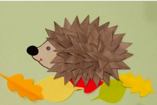 Origami paper hedgehog: step-by-step author's master class