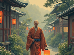 Японские фонарики: в чём отличие от китайских? Японский буддийский монах, несущий фонарь, период Хэйан