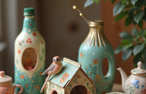 A segunda vida das embalagens: artesanato criativo com tetrapaks, caixas e outros materiais Diversos artesanatos feitos com embalagens: comedouro para pássaros feito de tetrapak, caixa feita de uma caixa de chá, organizador feito de uma garrafa plástica