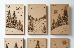 🎨 Линогравюра върху картон: достъпно изкуство за всеки Празнични картички с гравюри от картон