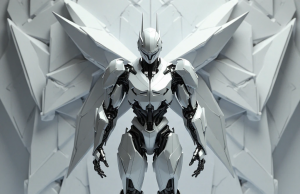 🤖 Robôs de origami: como os modelos de papel inspiram os engenheiros Um robô transformador futurista inspirado em origami com painéis dobráveis de metal