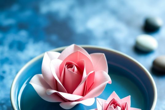 🌸 Оригами-цветы из бумаги: Роза и Лотос всего за 10 минут! Роза и Лотос в технике оригами