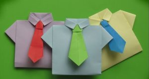👔 Shirt envelope: create the perfect masculine packaging for a special gift Elegant shirt envelope made of paper in different colors with a neat tie
