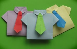 👔 Конверт-сорочка: створіть ідеальну чоловічу упаковку для особливого подарунка Елегантний конверт-сорочка з паперу різних кольорів з акуратною краваткою