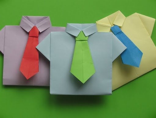 👔 Shirt envelope: create the perfect masculine packaging for a special gift Elegant shirt envelope made of paper in different colors with a neat tie