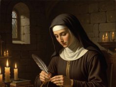 Quilling: Історія та Символіка Паперового Крутіння - Від Монастирів до Ювелірних Шедеврів.📜 Середньовічна черниця за роботою: створення перших шедеврів квілінгу з використанням позолоченого паперу і пташиного пера.