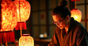 Декупаж: Эволюция Техники Украшения Бумагой — От Восточных Торговых Путей до Современного Дизайна. 🎨 Древний китайский мастер за работой: вырезание бумажных узоров для декорирования фонарей и шкатулок в XII веке.